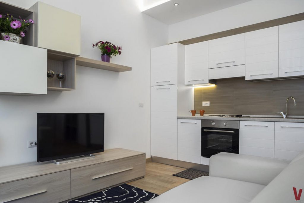 Soggiorno con cucina Milano Monochic