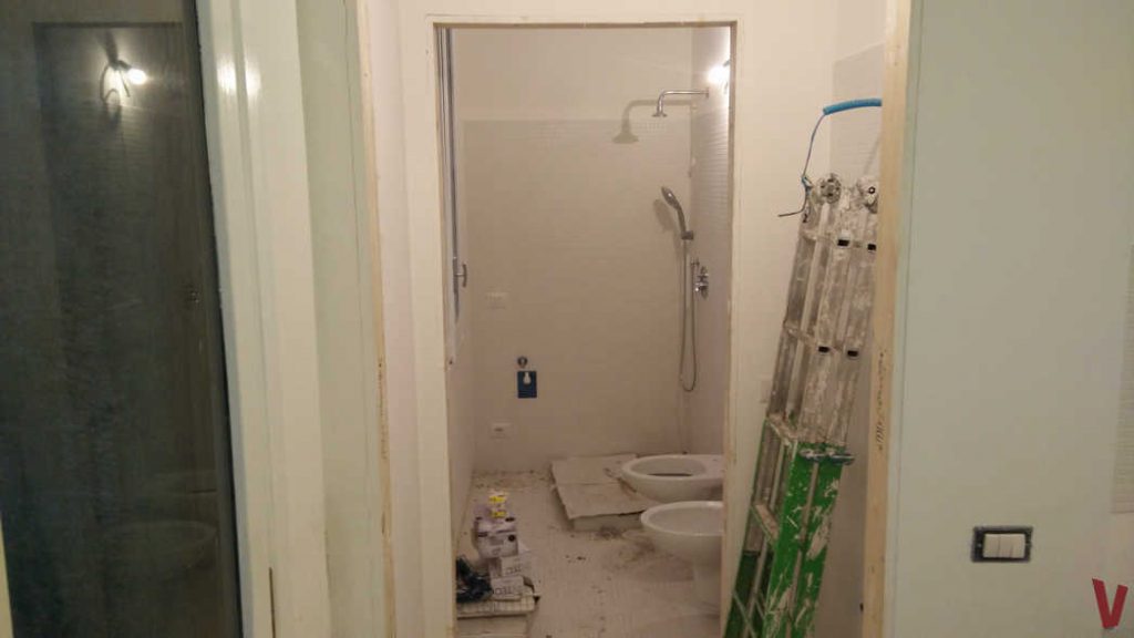 Bagno Residenza Bilo in fase di ristrutturazione